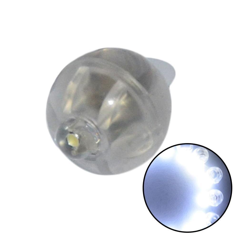 10 stk led mini festlys dekorasjon ball lys ballong lys bar papir lanterne bryllup ballong lampe dekor lamper natt: Hvit