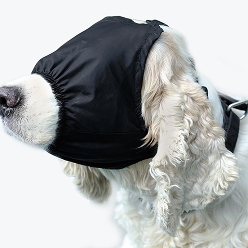 Hund beroligende hætte øjenmaske nylon skygge kæledyr angstmaske næse hund bind for øjnene til pleje anti bil sygdom 23 juli 2