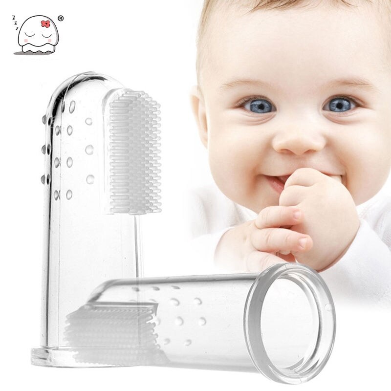 10Stck Silizium freundlicher Zahnbürste Finger Zahnbürste Baby Laub Zahnbürste für Kleinkind Weiche Zähne Klar Baby Pinsel