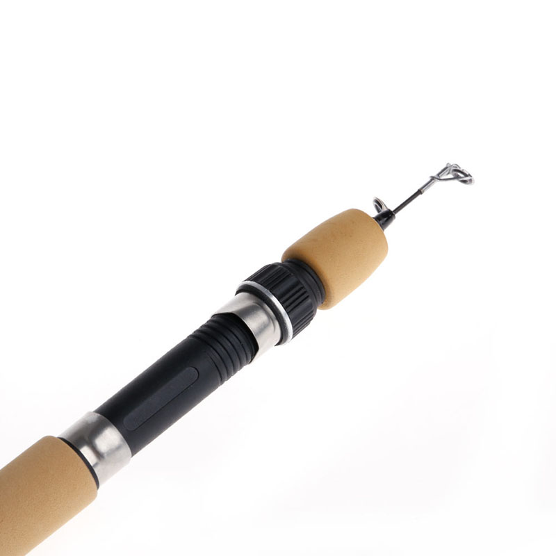 60cm bærbare lommer vinter isfiske fiskestang miniutstyr spinning casting