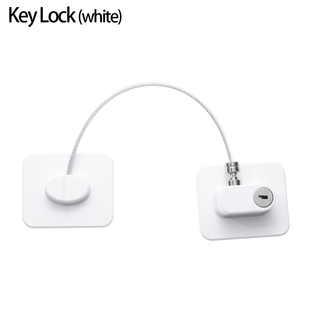 Serrures d'armoire avec clé en métal ou serrure codée, mot de passe numérique, serrure de réfrigérateur, serrure de proximité de Cisco coulissant, accessoire de sécurité pour bébé: Blue