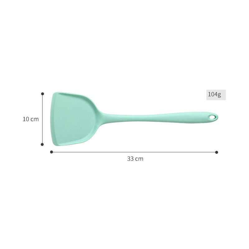 Jankng 1Pc Roze Siliconen Hittebestendig Spatel Soep Lepel Schop Turner Zeef Keukengereedschap Koken Gereedschap Keukengerei: Blue Turner
