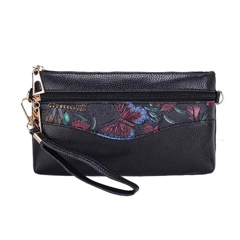 Handtassen multifunctionele Bloem Print Messenger Clutch Bag Vrouwen PU Lederen Schoudertas Crossbody Handtassen