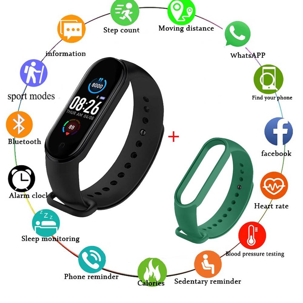 Smart Digitale Horloge Armband Voor Mannen Vrouwen Met Hartslag Monitoring Fitness Stappenteller Calorie Counter Gezondheid Sport Tracker