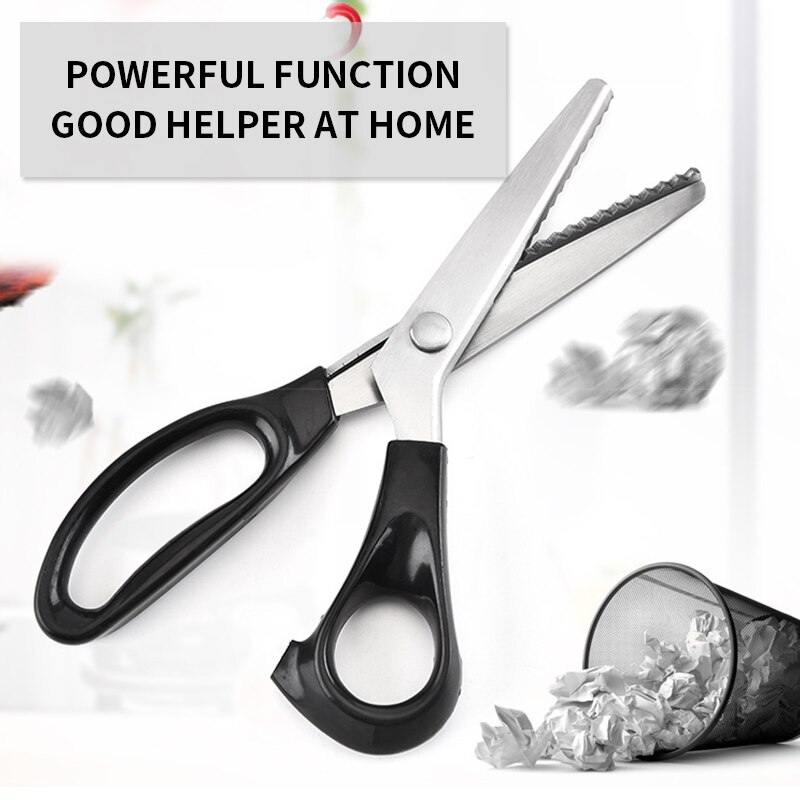 Stainless Steel Pinking Shears Handled Crafts Dressmaking Zig Zag Cut Scissors Sewing Scissors Fabric