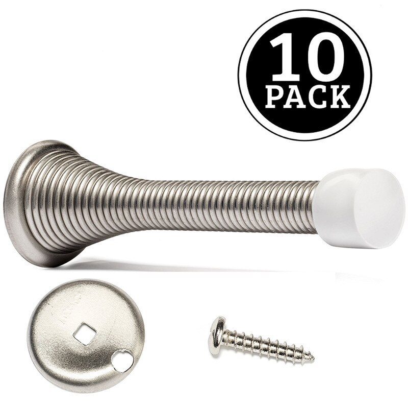 Door Stopper Spring Doorstoper Spring Long Handle Door Stopper Home Doorstop Stop Floor Tope Puerta Dodgers Spring Door Stopper: chrome