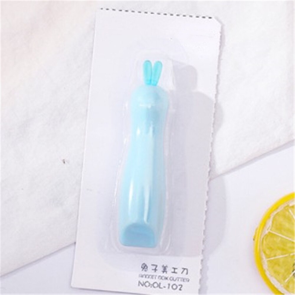 Söpö pilvi väri mini kannettava apuveitsi paperileikkuri leikkaus paperi partakoneen terä toimisto taide leikkuri paperitavarat: Sininen kanin pää