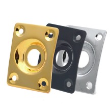 Rechthoekige Jack Plaat Met Schroeven Voor Les Paul Tele Stijl Elektrische Gitaar Chrome Black Gold Instrumentos Gitaar Accessoires