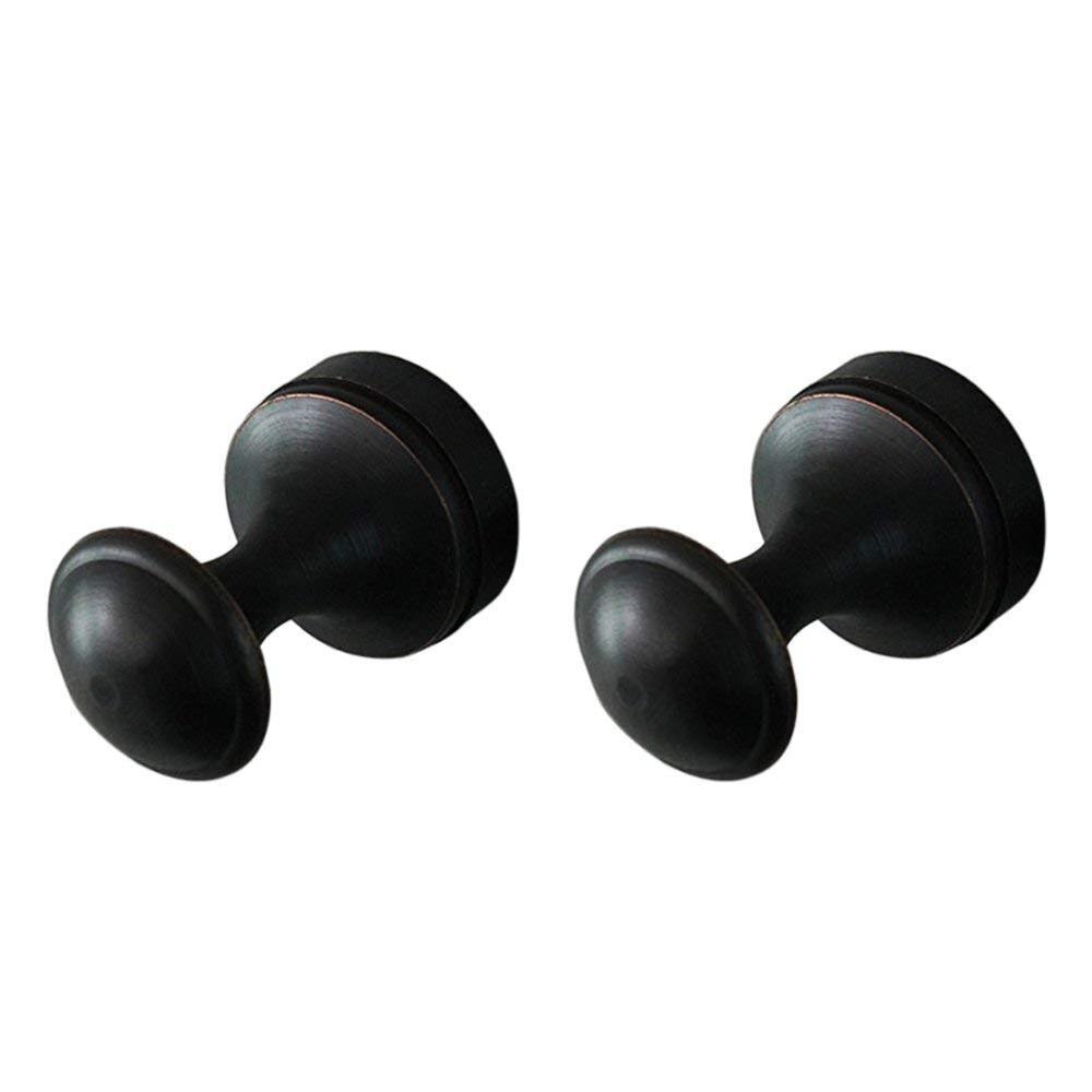 Mini Robe Hook, Bathroom Shower and Bath Sponge Hooks Coat Hanger Hooks, Wall Mounted Screwed: 2 Pieces Black Hooks