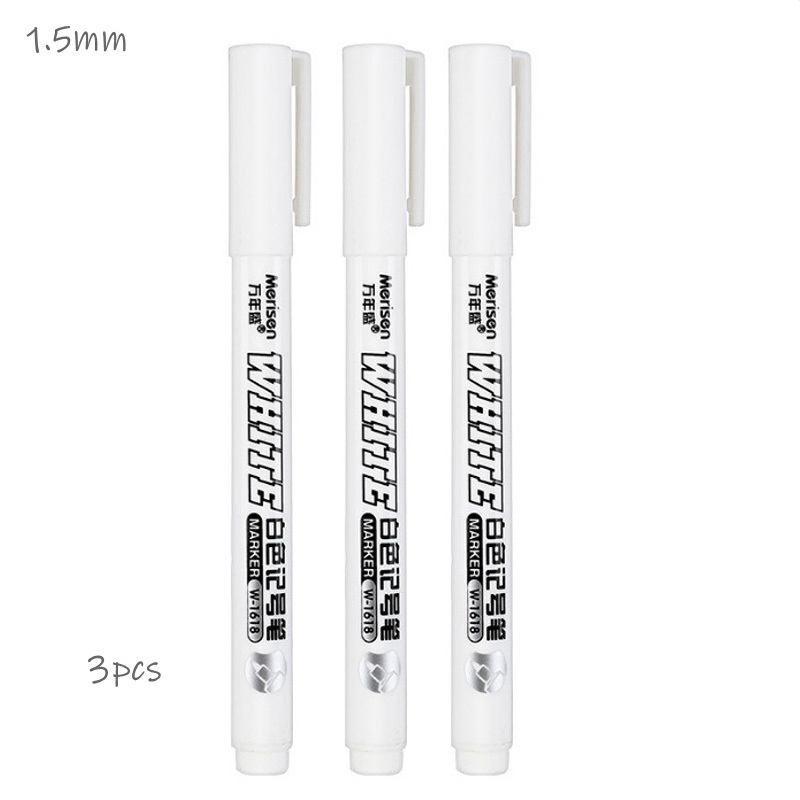 1/2/5 Stuks Olieachtige Witte Marker Pen 3.0Mm Olieachtige Waterdichte Witte Gel Pennen Schrijven Tekening Graffiti Briefpapier Wrting Schoolbenodigdheden: Bruin
