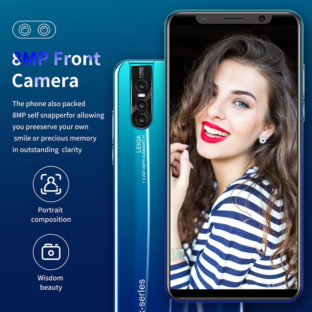 Eu/Us X27 Plus Smartphone 512Mb + 4G 200W Algemene Doeleinden Grote Rechte Screen Quad-Core Smartphone Dual-kaart Dual Standby