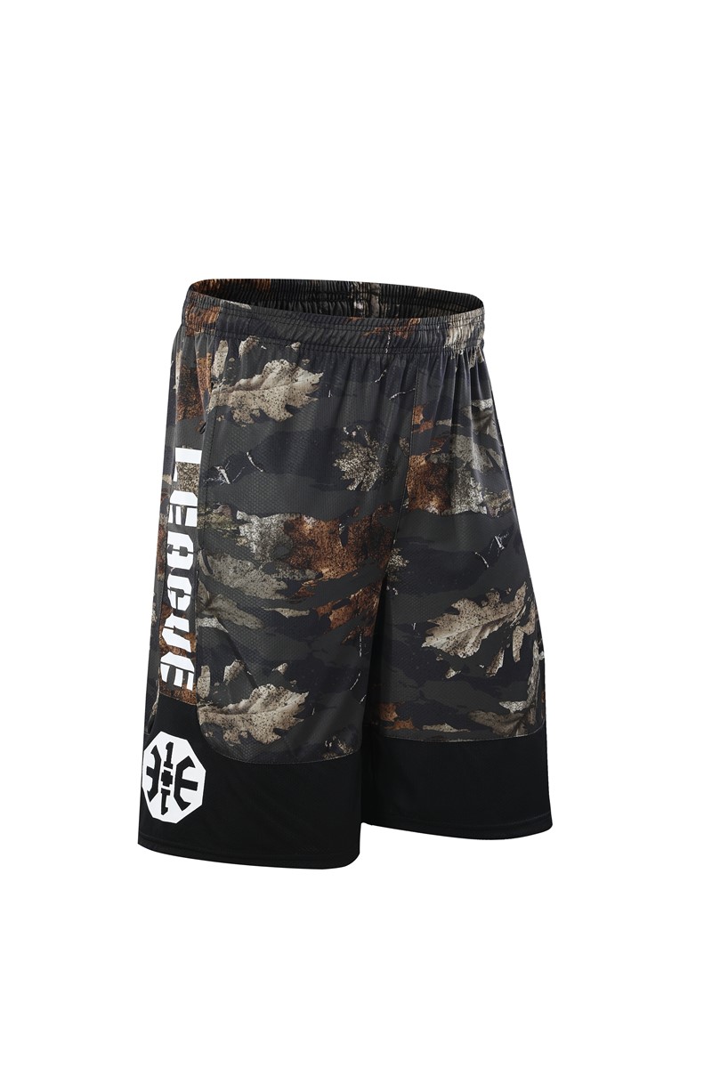 HOWE AO Quick Dry Shorts Männer Sommer Elastische Taille Männer Shorts mit Tasche Männer Casual Armee Camouflage Atmungsaktive Shorts: Black / XL