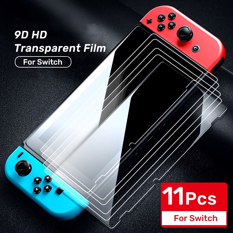 11Pack Schutz Glas für Nintend Schalter Gehärtetem Glas Bildschirm Schutz für Nintendo Schalter Lite NS HD Glas Bildschirm Film: 11Pack HD schalten