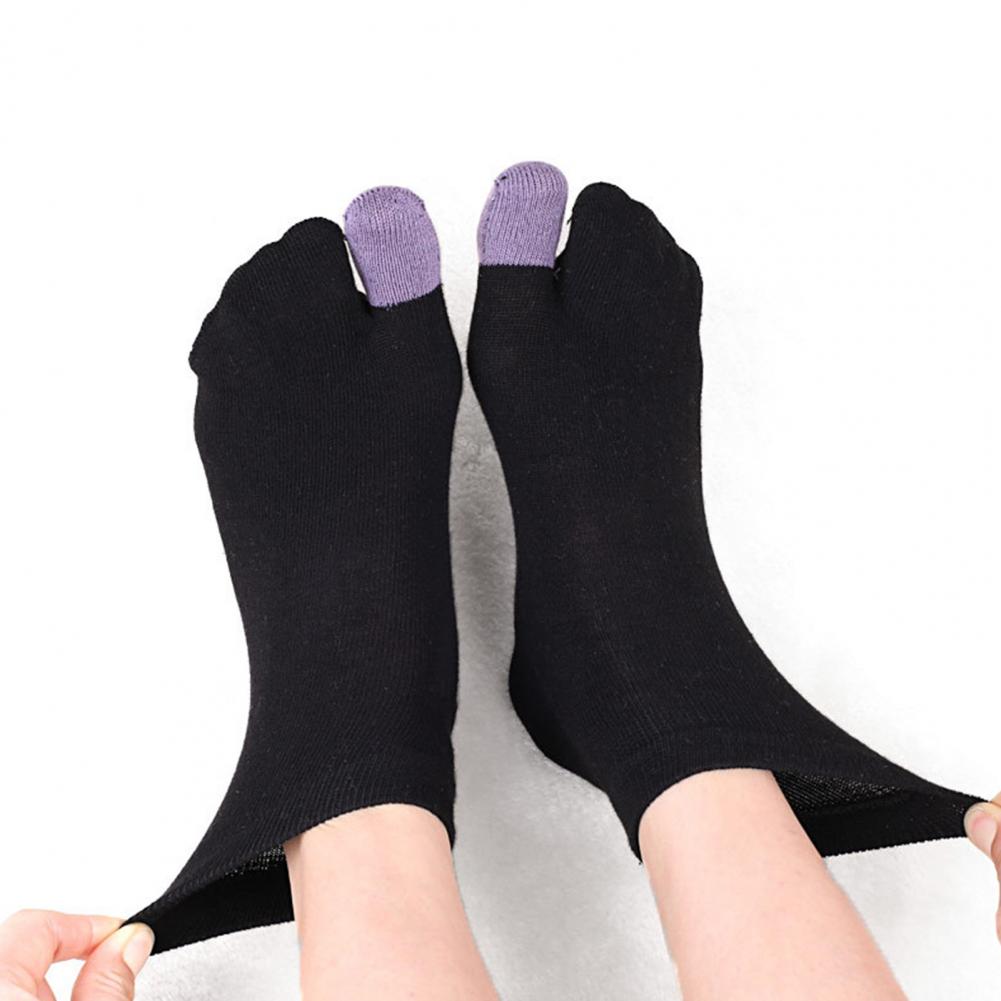 2 pçs split toe meias unisex absorção de suor cor sólida ao ar livre respirável japonês flip flop algodão meias para ao ar livre