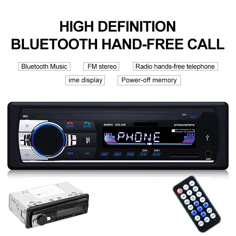 Auto Multimedia Speler Bluetooth/Auto Radio MP3 Muziek Speler Auto Stereo Radio Fm-Aux-ingang Receiver/Usb 12V In-Dash Fastshipping