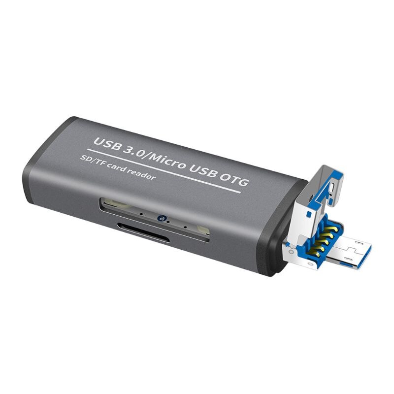 Metall 2 in 1 usb 3.0/ Mikro usb auf sd/Mikro sd speicherkartenleser Mikro usb otg Adapter für macbook samsung huawei xiaomi pc Laptop