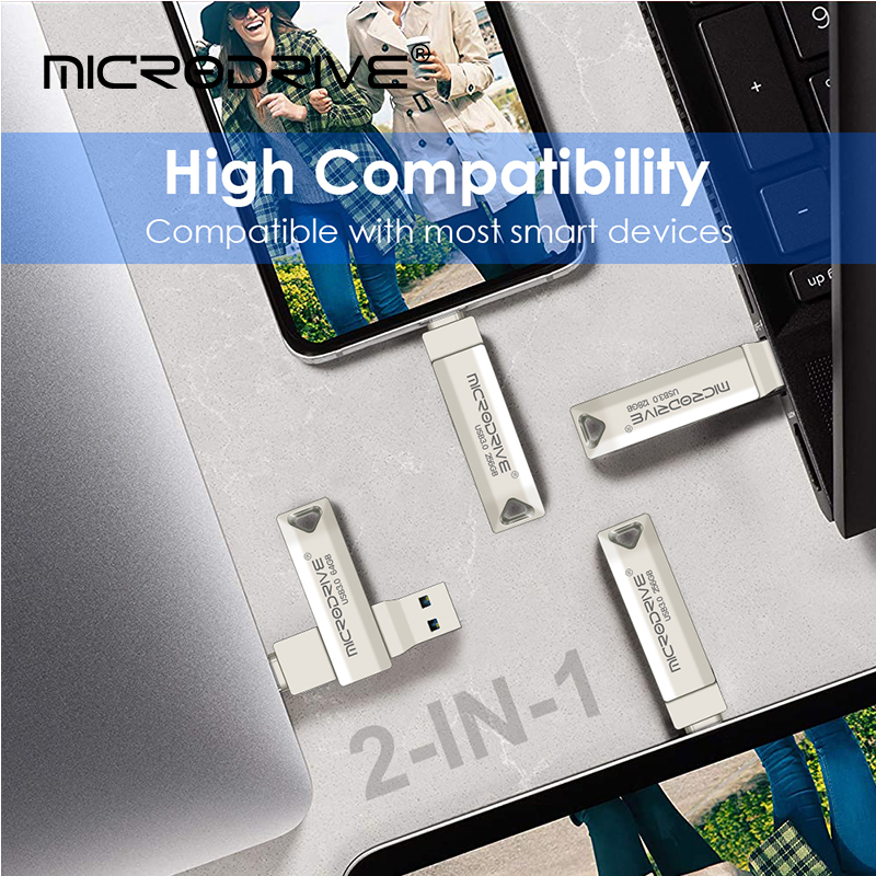 2 in 1 OTG USB 3.0 & usb-C Flash Pen Drive Memory Stick Usb3.0 flash disk 128 GB 256G 512G Type C Pendrive