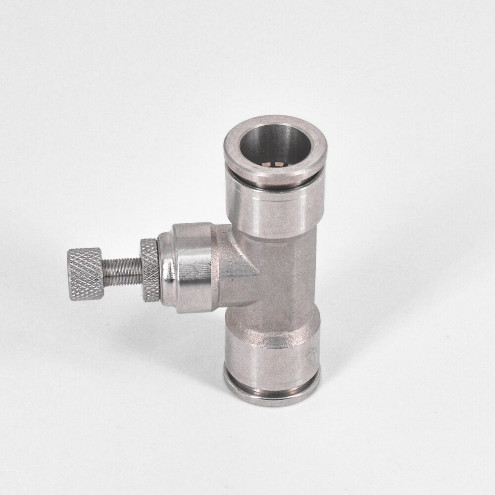 4/6/8/10/12mm Push In Quick Connector Air Flow Control Needle Valve Pneumatic 304 Stainless Steel Air Fitting