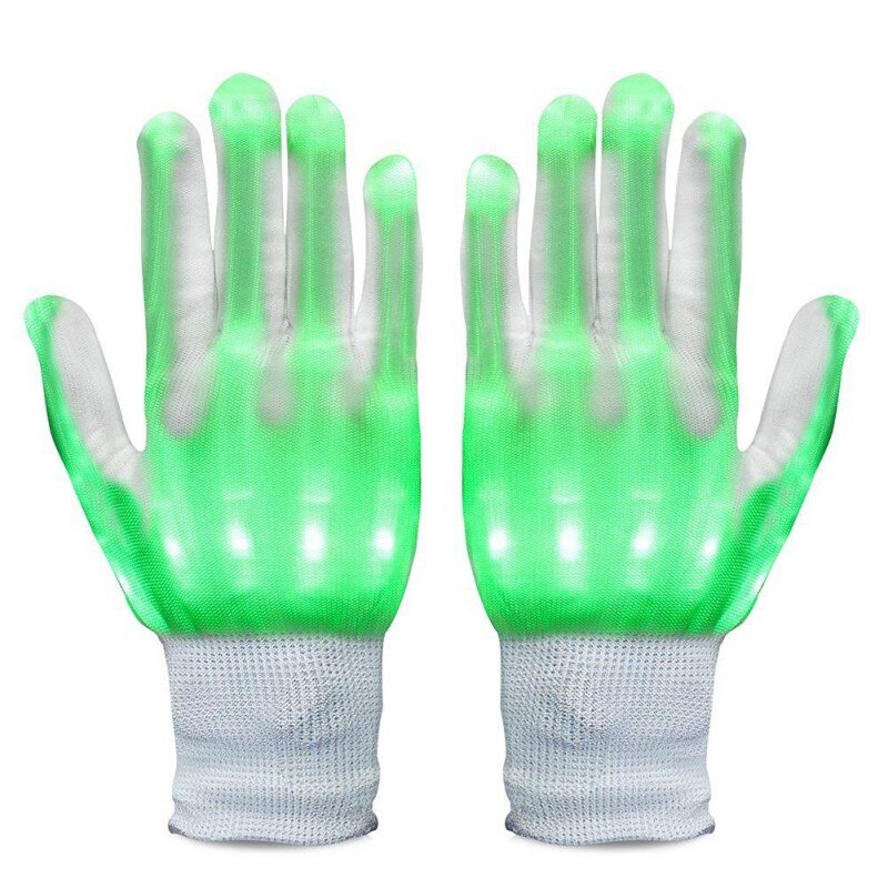 Dance Stage LED Light Flashing Gloves Flashing Finger Glow Mittens Xmas Dance Rave Party Fun Cycling Gloves Halloween
