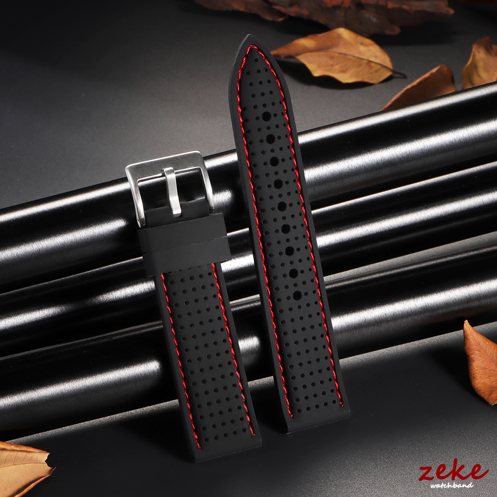 Bracelet de montre en caoutchouc de Silicone souple, 20mm 22mm 24mm, pour hommes et femmes, Sport, étanche, respirant, solide, mat, boucle