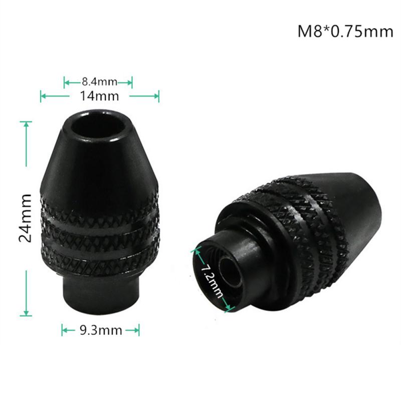0.3-3.2mm mini mandrino autoserrante Multi trapano M7 M8X0.75mm M7x0.75mm mandrino trapano a tre ganasce a cambio rapido per parti di utensili rotanti: lungo M8
