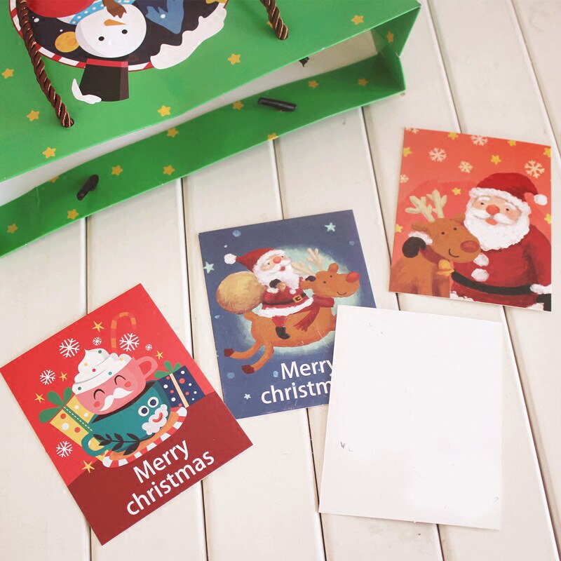 50 stks Mini Card Kerstman Kerst stijl Scrapbooking Ambachtelijke Papier DIY Decor party uitnodigingskaart