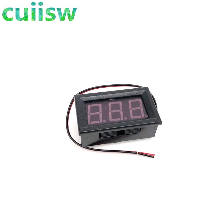 Ac 30-500v 0.56 "ledet digitalt voltmeter spændingsmåler volt instrument værktøj 2 ledninger rød grøn blå skærm 110v 220v diy 0.56 tommer