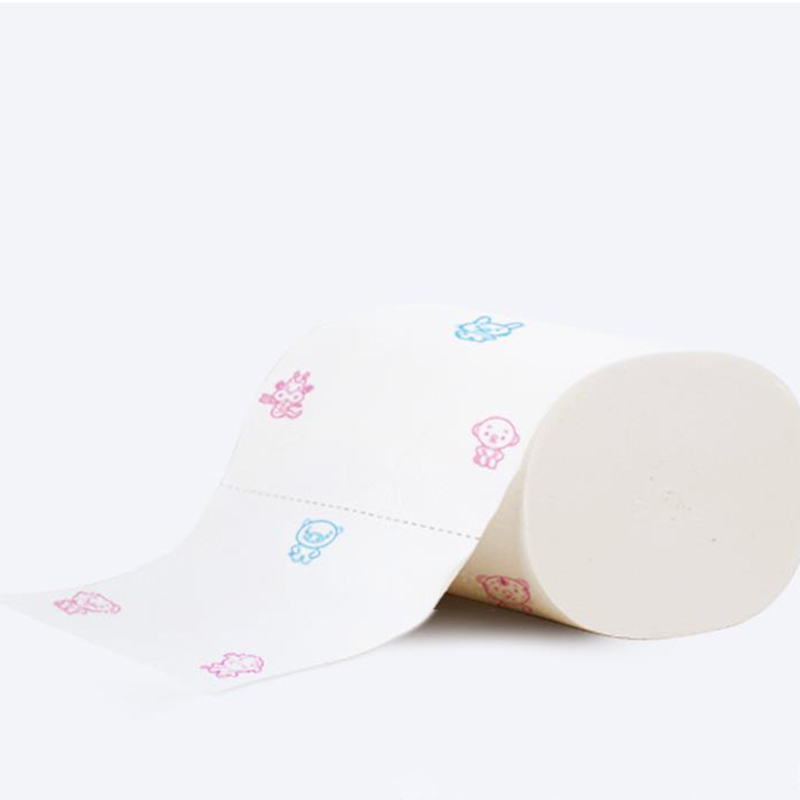 Rollo de papel higiénico con dibujos de animales, rollo de papel higiénico de 5 capas, cómodo para baño en casa, sin núcleo, 1 rollo