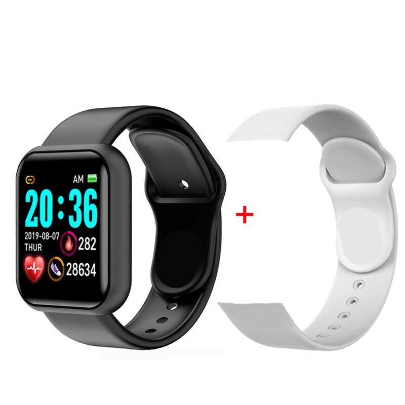 Y68 Bluetooth Frauen Sport Smartwatch Männer Wasserdichte Intelligente Uhr Herz Bewertung Monitor Clever Android Relogio Fitness Tracker reloj: Paket C