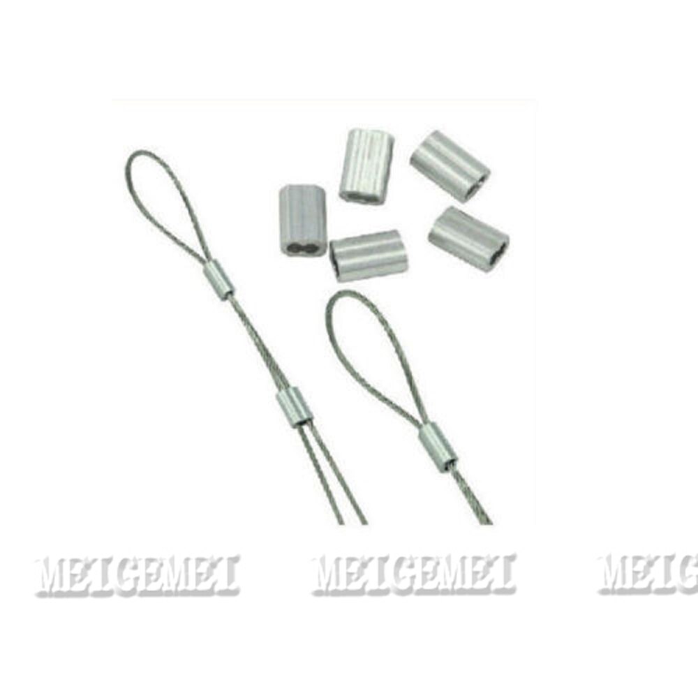 10pcs Aluminum Wire Crimp Sleeve Cord Lock Ferma Cavi Cable Stopper Arret De Cordon For Crimp Wire Ferrules Rope Hardware