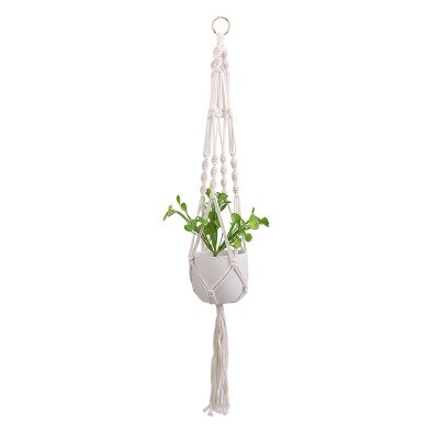 100% handmade hanging baskets flower pot plant holder macrame plant hanger indoor wall hanging planter plant basket holder: 2