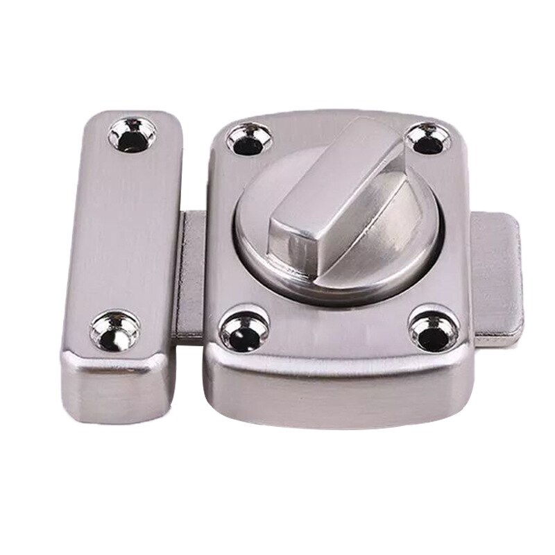 1pcs Universal Door Latch Gate Latch Security Sliding Door Lock Door Bolt Zinc Alloy With Screws Latch: Small brushed
