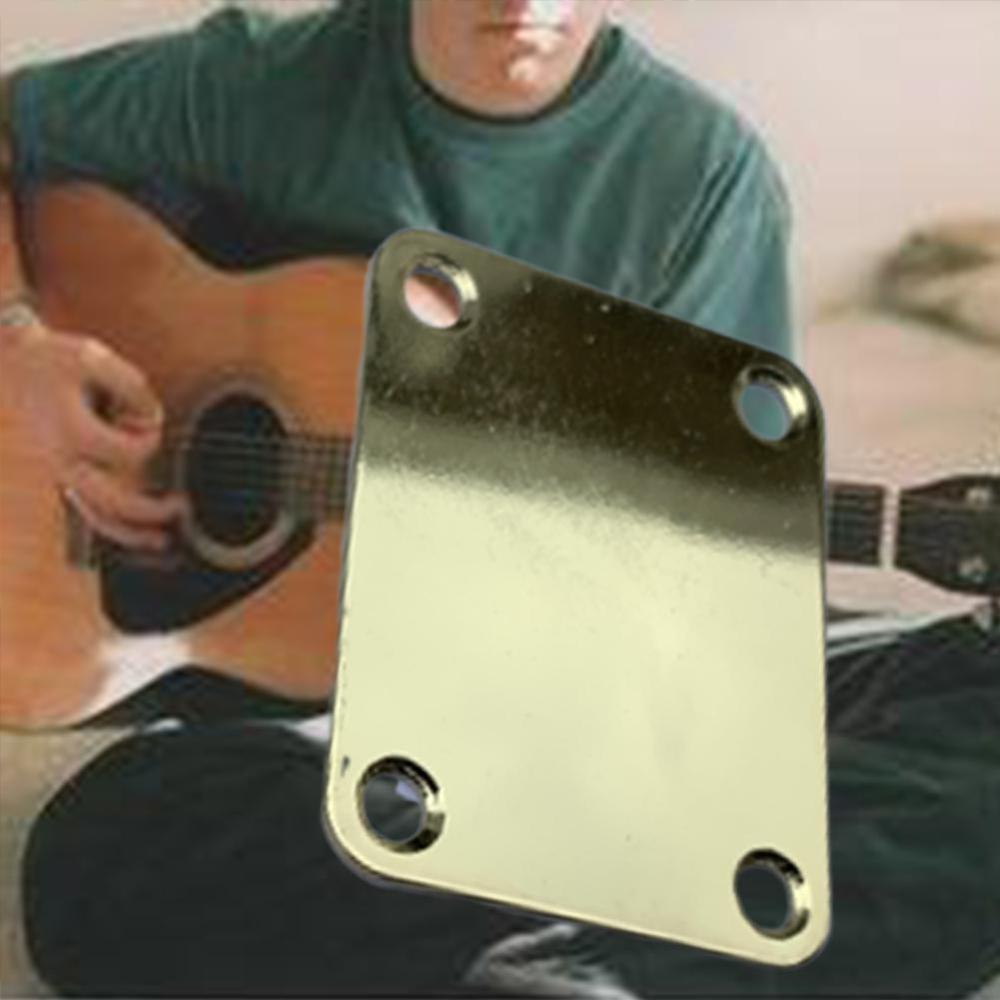 1pc Steel Electric Metal Screw Neck Plate Guitar Body Neck Plate Electric St Piano Steel Connecting Square M5Y6