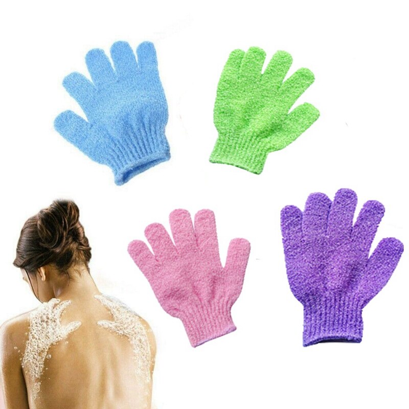 4 paar Dusche Schlecht Handschuhe Peeling Waschen Haut Spa Massage Körper Wäscher Reiniger