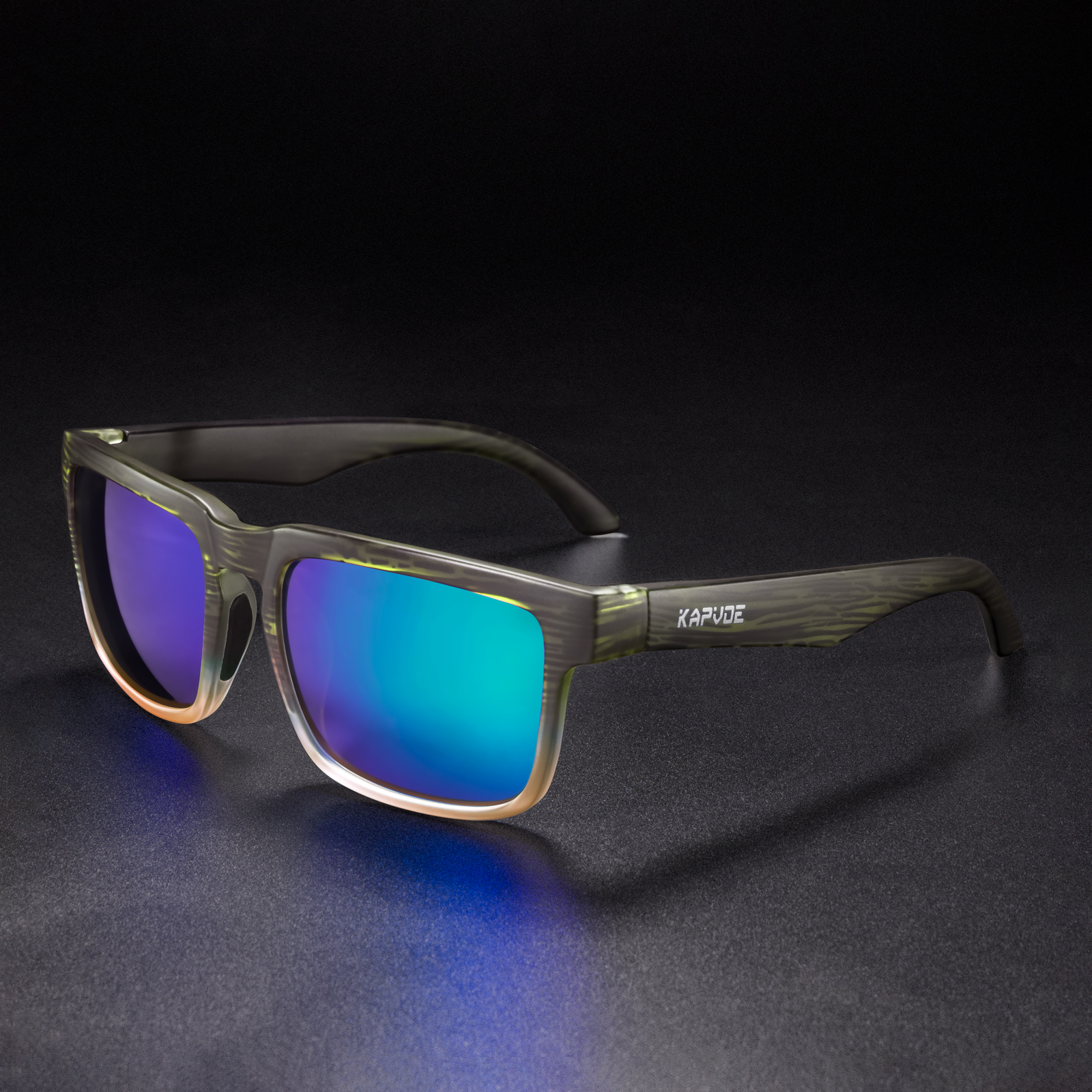 Kapvoe Gepolariseerde Fietsbril Heren MTB Mountainbike Brillen Dames Fiets zonnebril Rijden Vissen Wandelbril: Goud