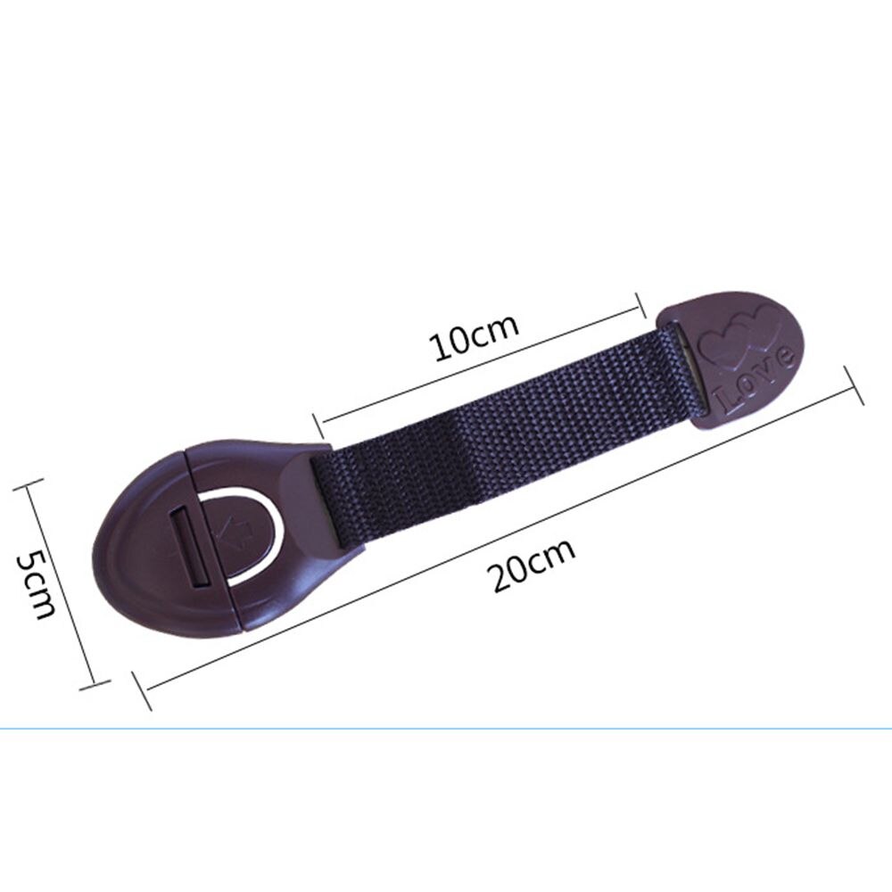 10pcs/lot Brown Cabinet Safety Lock for Baby Furniture Door Drawer Lock Refrigerator Safety Locks Child Proof Infant Protector