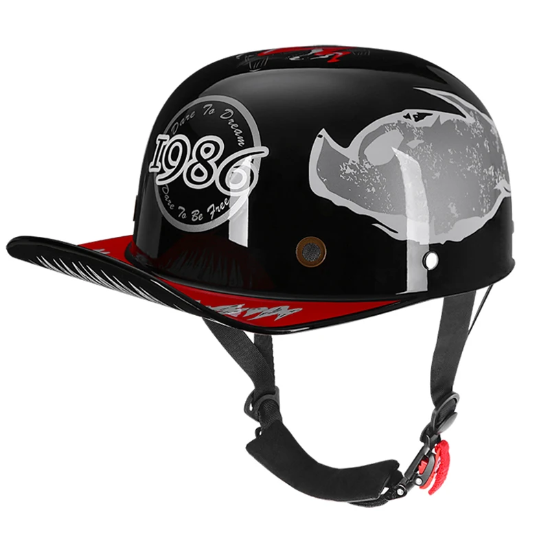 Motorcycle Venom Helmet Retro Baseball Cap Motorcycle Baseball Cap Accessories Vitange Duck Helmet Dot Casco Moto Motorbike: Beige / XL