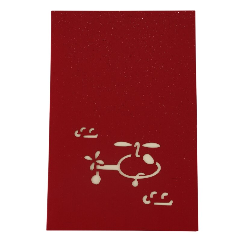 3D Greeting Card Helicopter Anniversary Happy Birthday Christmas Easter Greeting Card