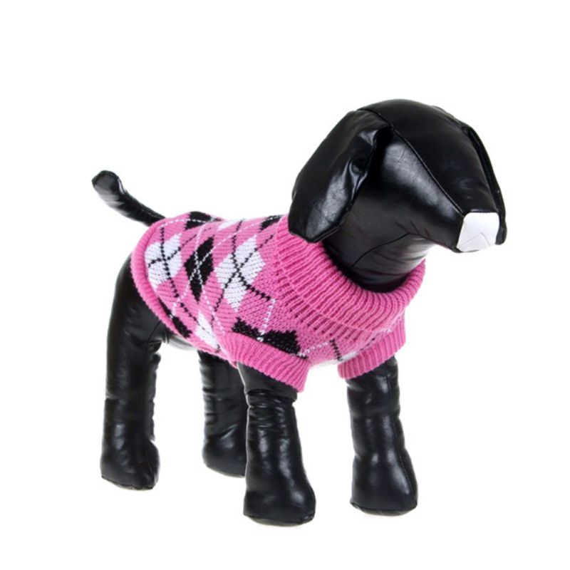 Winter Hond Trui Puppy Plaid Patroon Gebreide Coltrui Voor Voor Kleine Midden Hond Hond Kerst Decoratie Kleding