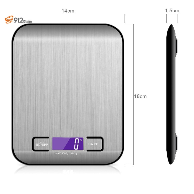 Stainless Steel Electronic Scale Kitchen Electronic Scale 5kg Household Food Scale Small Gram Scale Baking Kitchen Scale