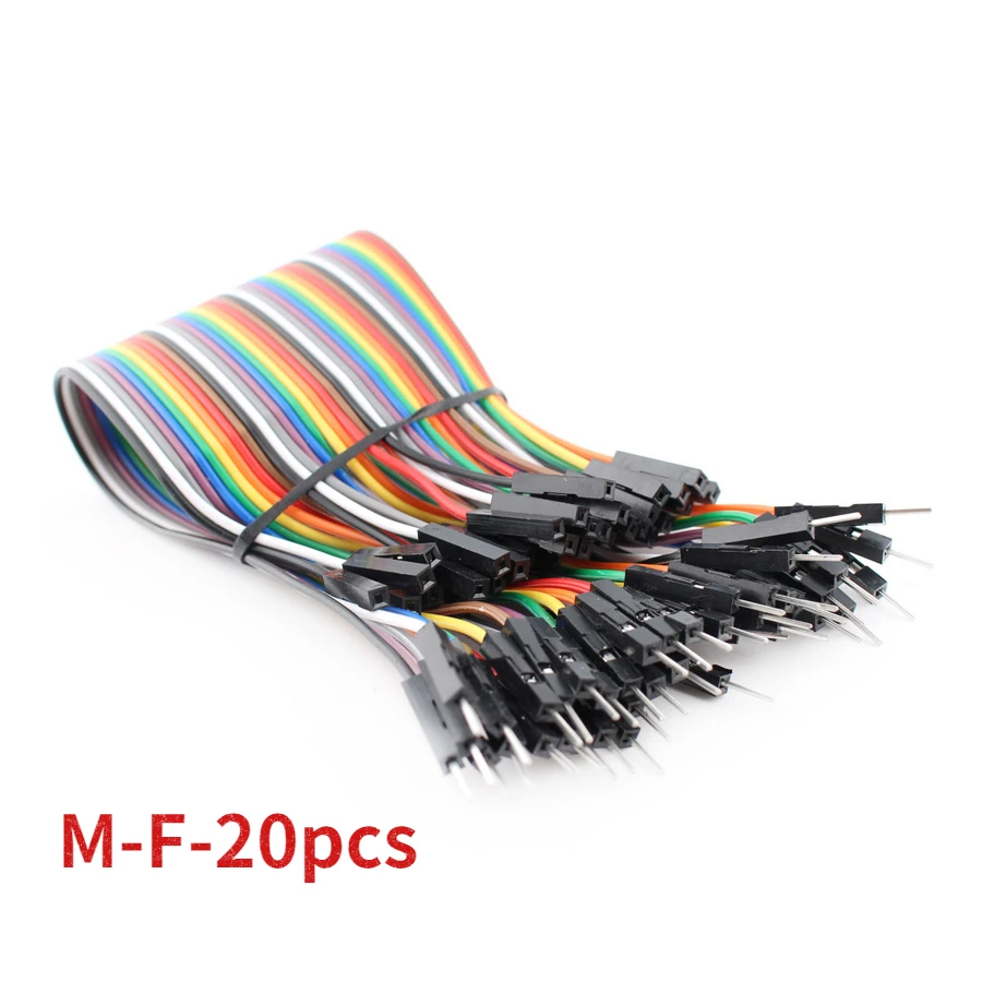 20pin jumper fio dupont linha 20cm macho para macho + fêmea para macho + fêmea para fêmea cabo dupont, para arduino diy kit eletrônico: cinza