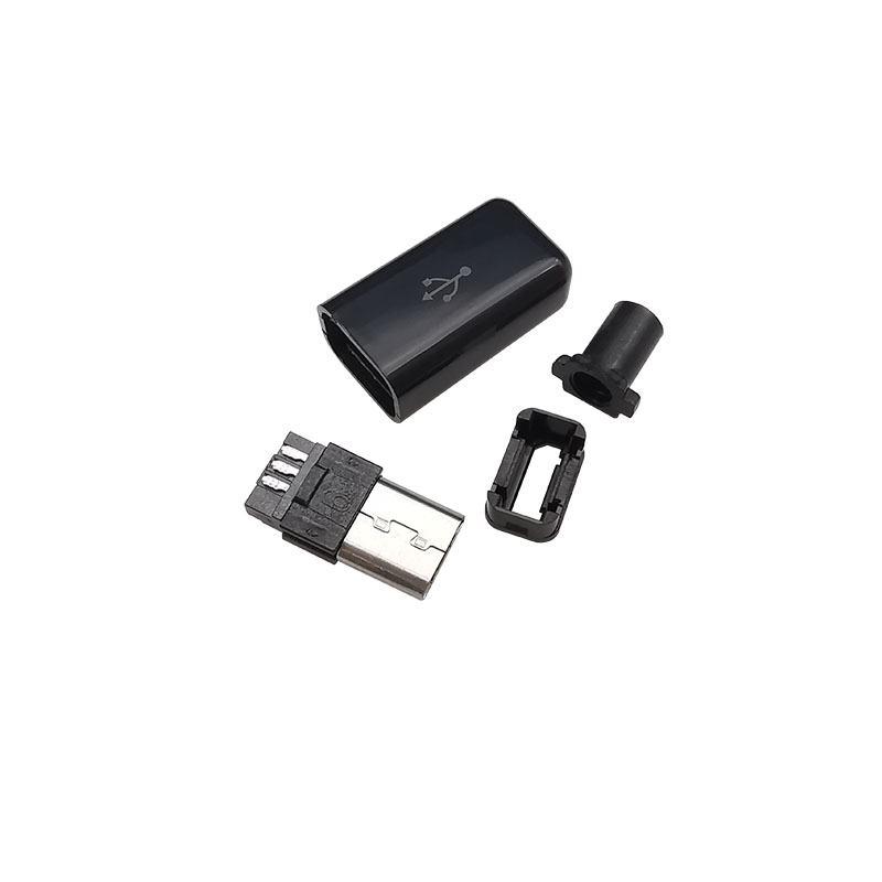 Connecteur de prise mâle Micro USB 5 broches, Type à souder 6mm, câble de données MicroUSB, assemblage d'interface, réparation, fiches de charge 4 en 1, 10 pièces