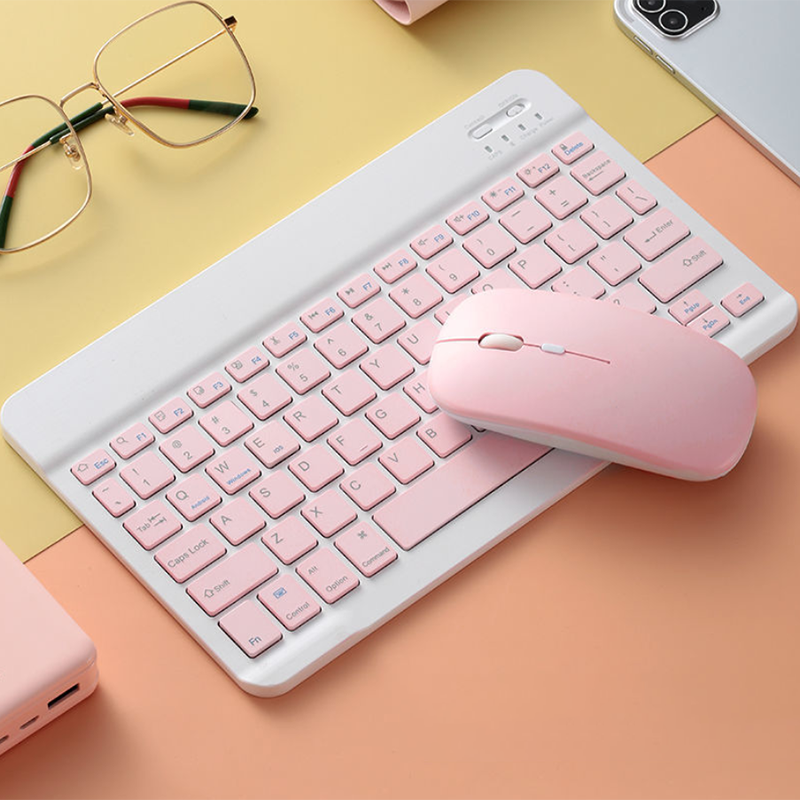 For iPad Bluetooth Keyboard Pro 11 Wireless Mini kawaii pink Keyboard and Mouse For Samsung Xiaomi blue iPad Keyboard Mouses