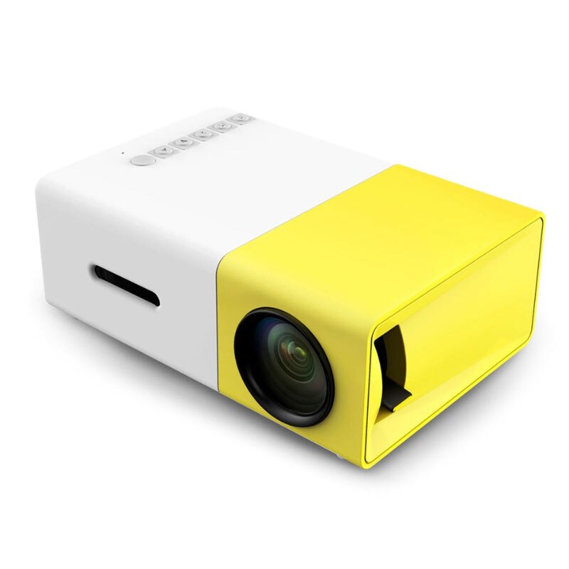 YG300 Mini LED Projector Yg300 Upgraded Version 1000 Lumen 320x240P HDMI-compatible USB Audio Home Media Player Beamer: Color2 / US Plug