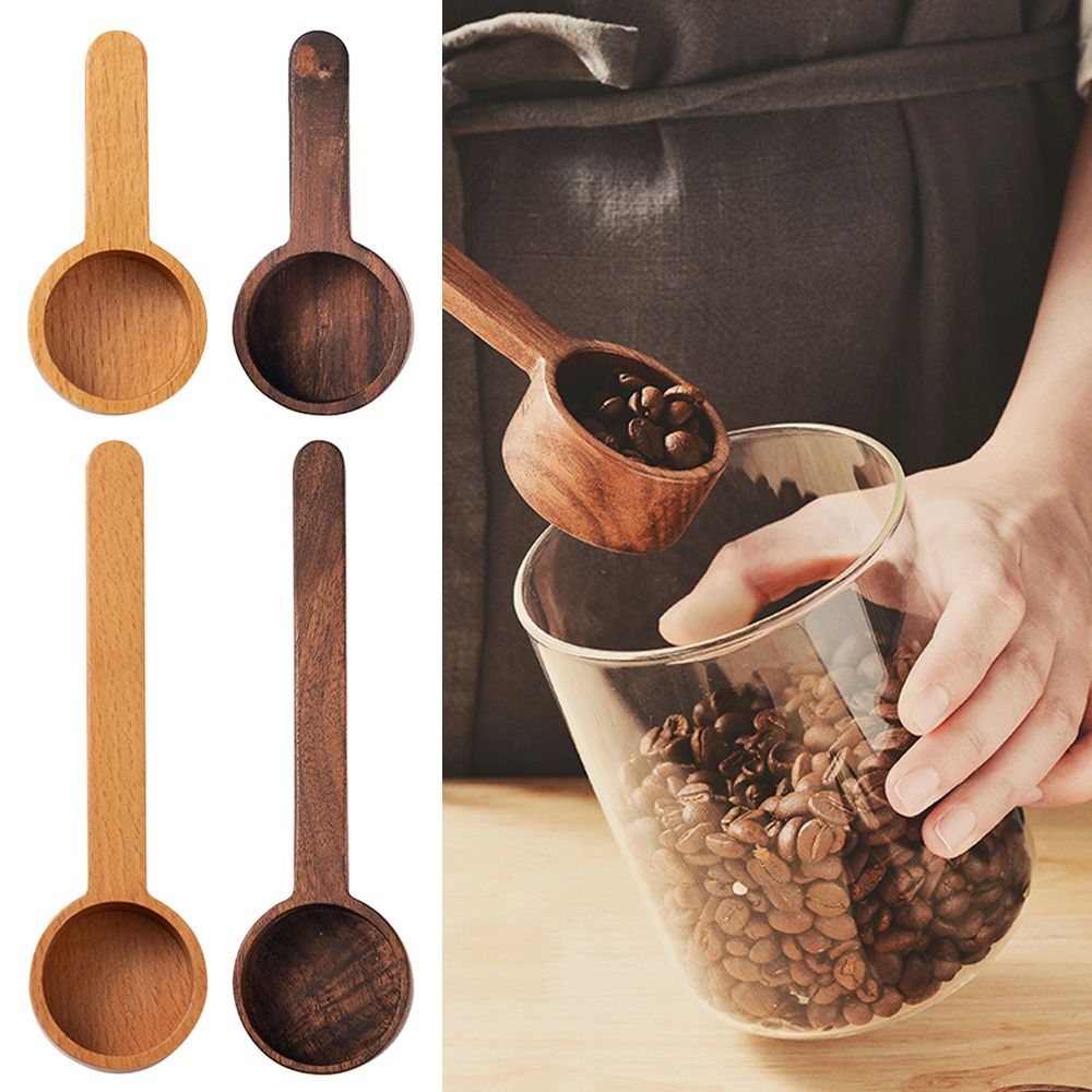 Juego de cucharas medidoras de madera para cocina, cucharas medidoras para té, café, azúcar, especias, herramientas de medición para el hogar