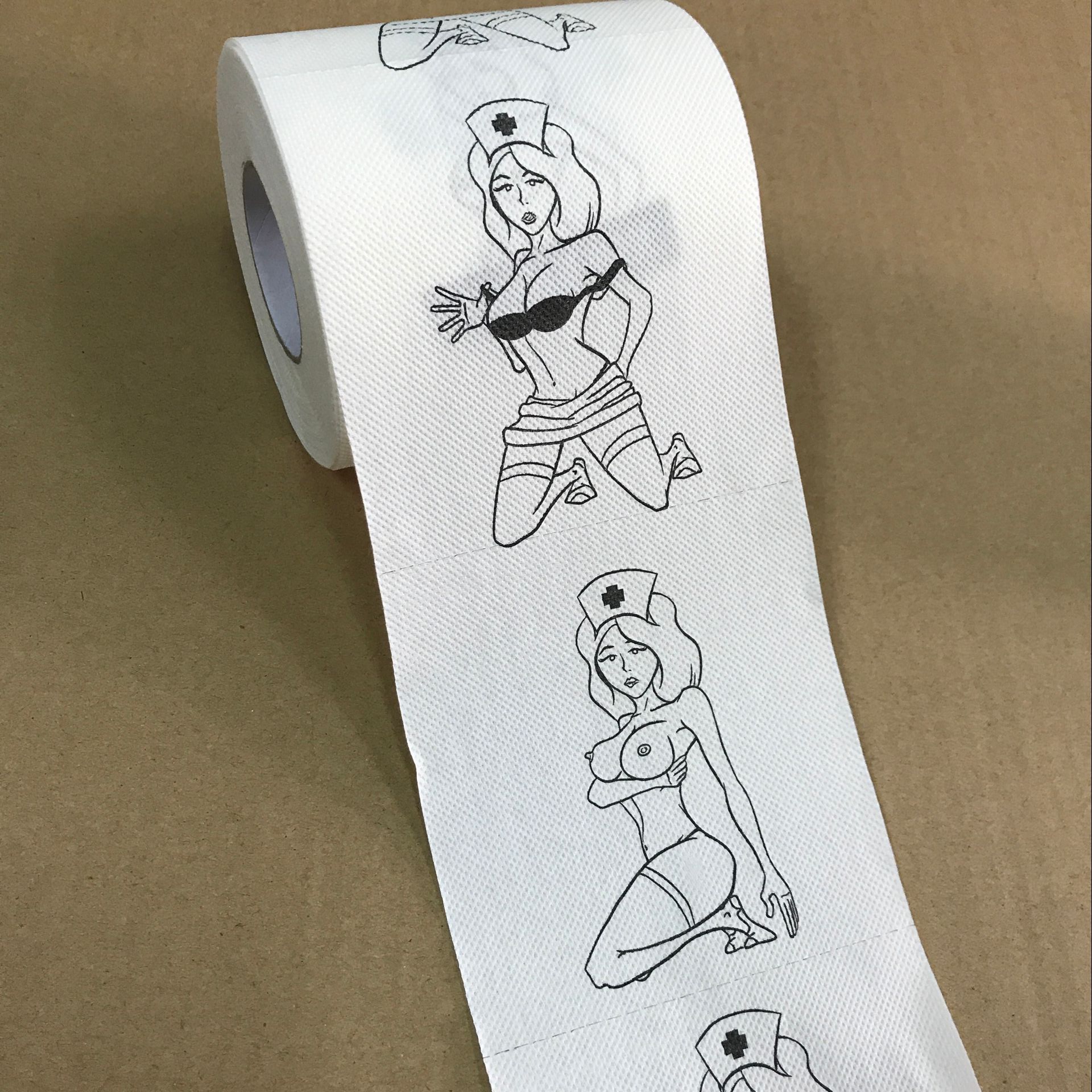 Papel higiénico bonito dos desenhos animados do rolo do hotel do escritório em casa teste padrão impressão tecido do banheiro descartável: 5