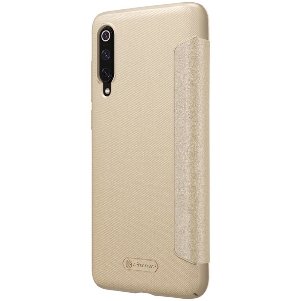 For Xiaomi mi 9 explore Flip Case Nillkin Sparkle Series PU Leather Cover Flip Case For Xiaomi mi 9 / mi 9 explorer 6.39 inch: Gold