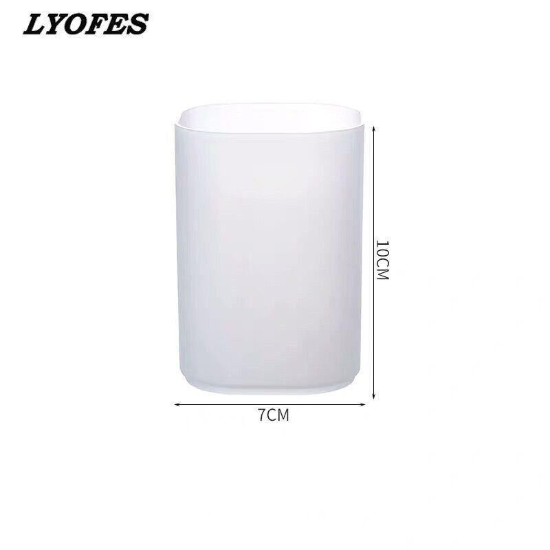 Organiseur de bureau pour stylos, rangement de papeterie, organisateur de bureau, support de brosse, accessoire de bureau pour porte-stylo: Small white round