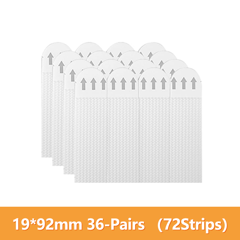 12Pairs Velcro Strap Tape No Damage To Wall Removable Adhesive Strips Fixing Pads Hanging Mounting Picture Wall Stickers Sticky: WHITE