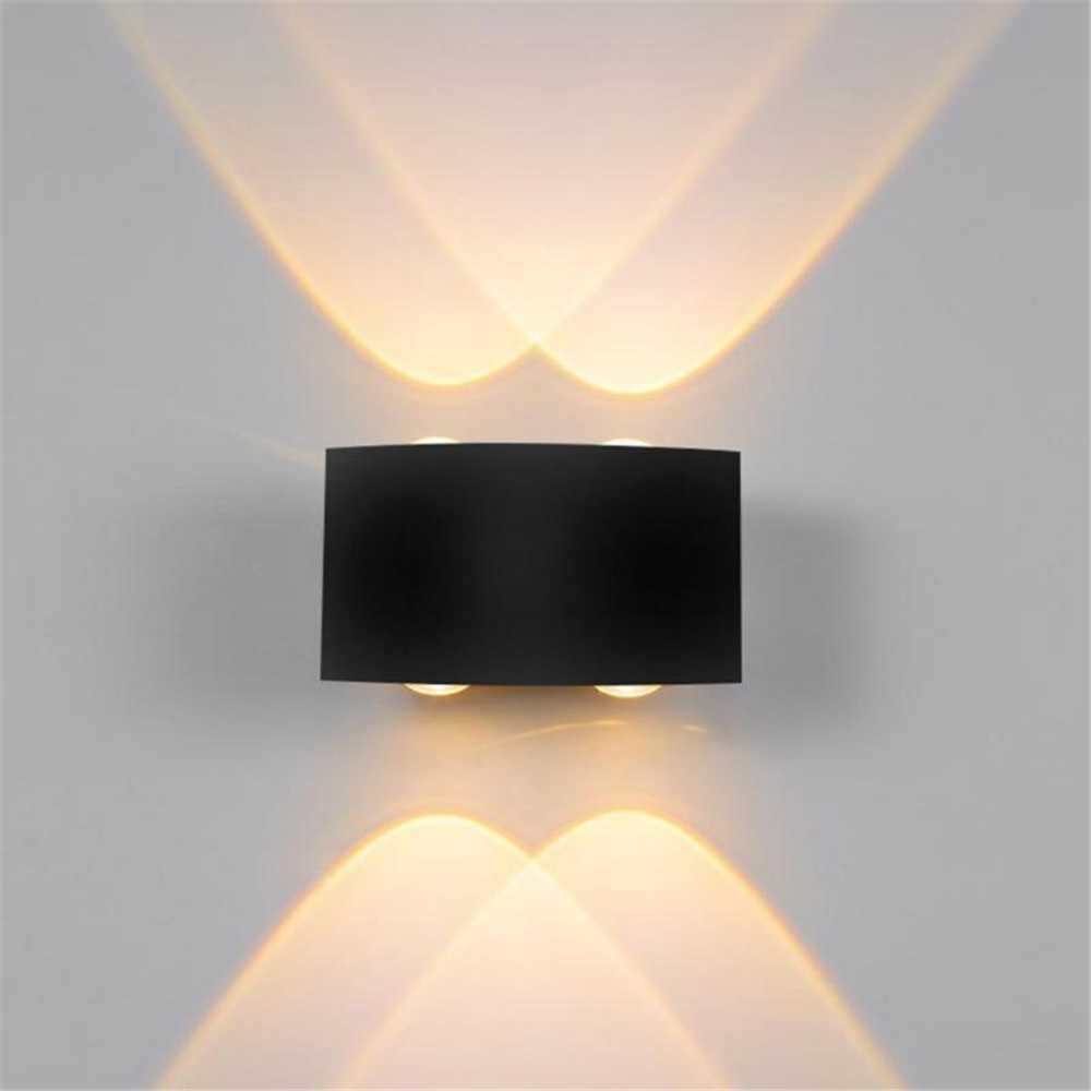 Ip65 outdoor wandlampen 2W 4W 6W 8W outdoor led lamp: 4LED 4W black one / white color 6000K